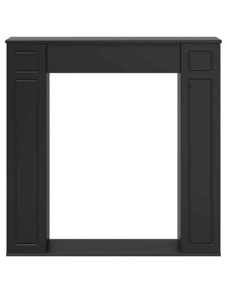 Cornice per camino Nero 100 x 20 x 100 cm Legno ingegnerizzato