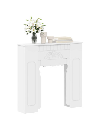 Cornice per camino Bianco 93 x 20 x 89 cm Legno ingegnerizzato