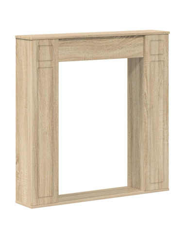 Cornice per camino Rovere Sonoma 100 x 20 x 100 cm