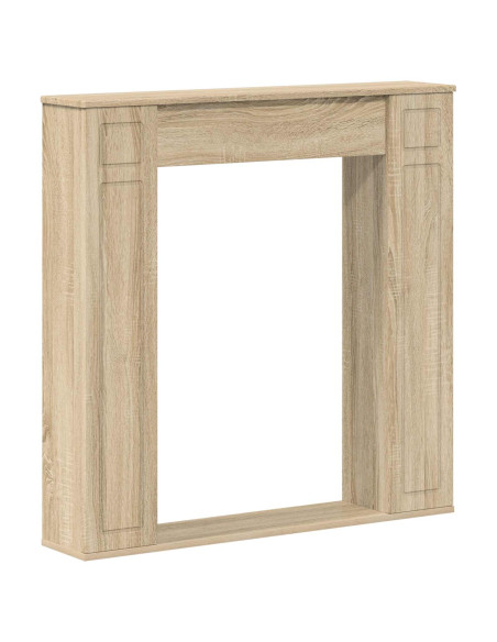 Cornice per camino Rovere Sonoma 100 x 20 x 100 cm
