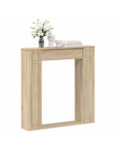 Cornice per camino Rovere Sonoma 100 x 20 x 100 cm