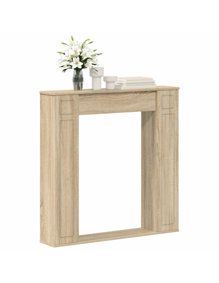 Cornice per camino Rovere Sonoma 100 x 20 x 100 cm