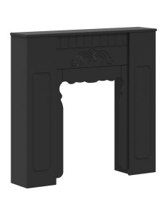 Cornice per camino Nero 93 x 20 x 89 cm Legno ingegnerizzato 2
