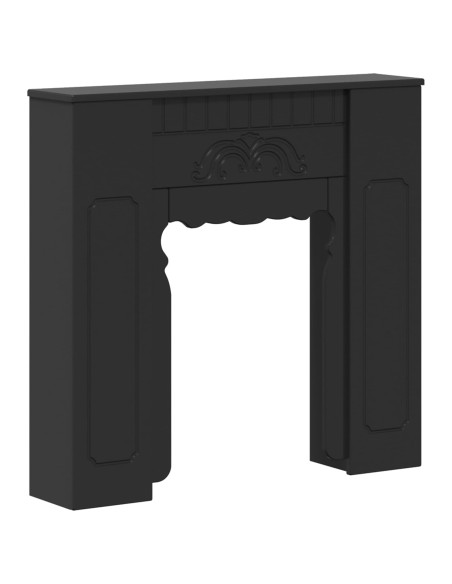 Cornice per camino Nero 93 x 20 x 89 cm Legno ingegnerizzato