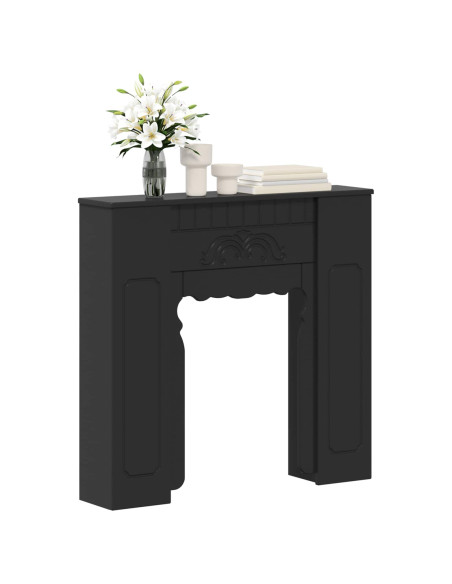 Cornice per camino Nero 93 x 20 x 89 cm Legno ingegnerizzato