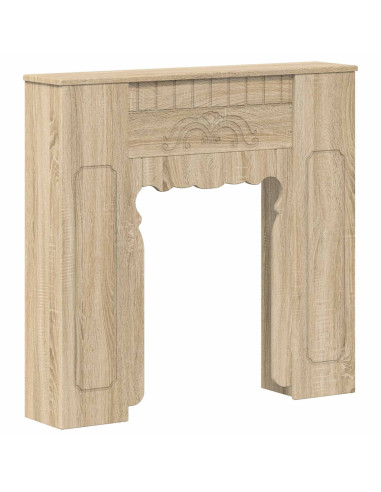 Cornice per camino Rovere Sonoma 93 x 20 x 89 cm
