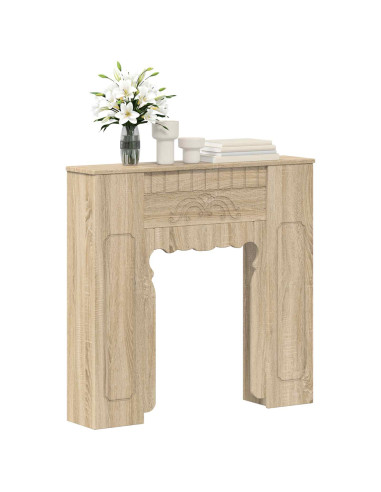 Cornice per camino Rovere Sonoma 93 x 20 x 89 cm