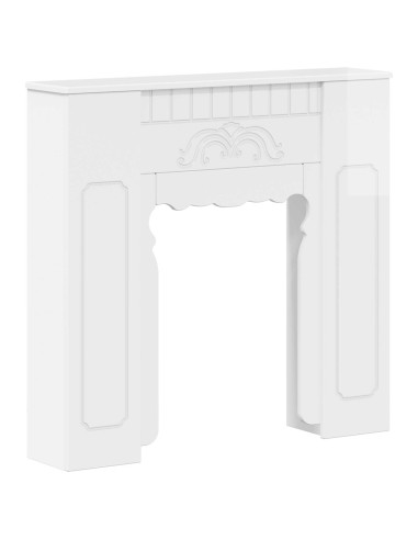 Cornice per camino Bianco Lucido 93 x 20 x 89 cm