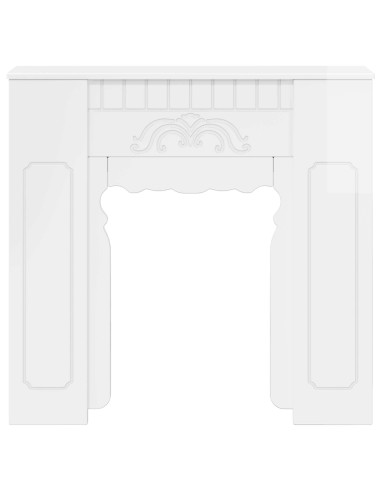 Cornice per camino Bianco Lucido 93 x 20 x 89 cm