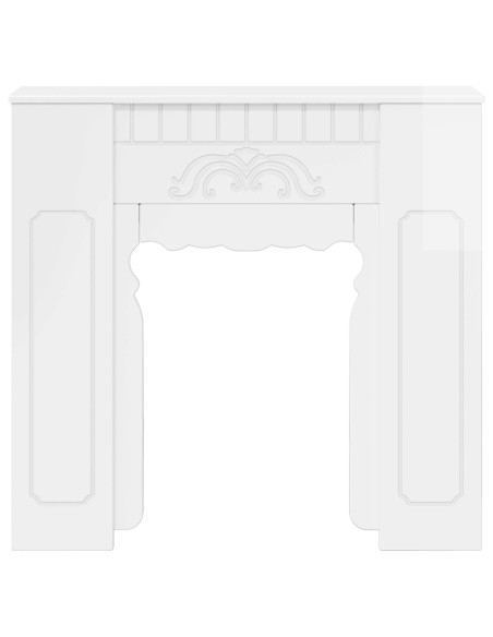 Cornice per camino Bianco Lucido 93 x 20 x 89 cm