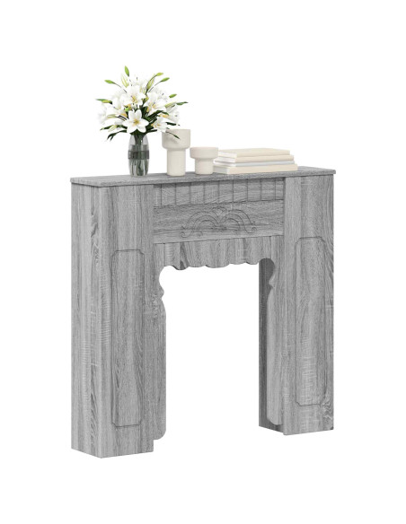 Cornice per camino Sonoma grigio 93 x 20 x 89 cm