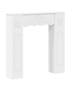 Cornice per camino Bianco 102 x 20 x 102 cm 2