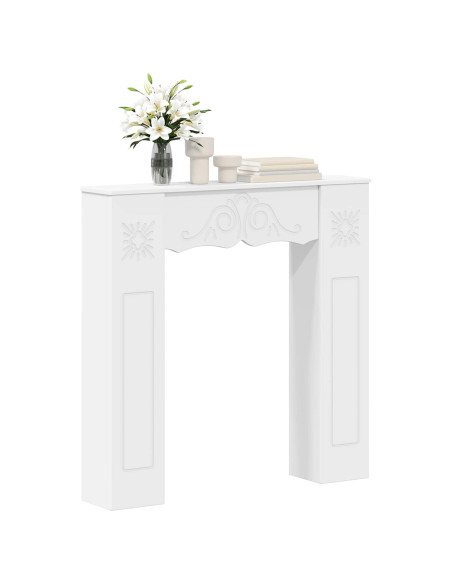 Cornice per camino Bianco 102 x 20 x 102 cm