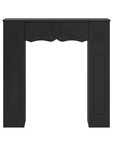 Cornice per camino Nero 102 x 20 x 102 cm Legno ingegnerizzato