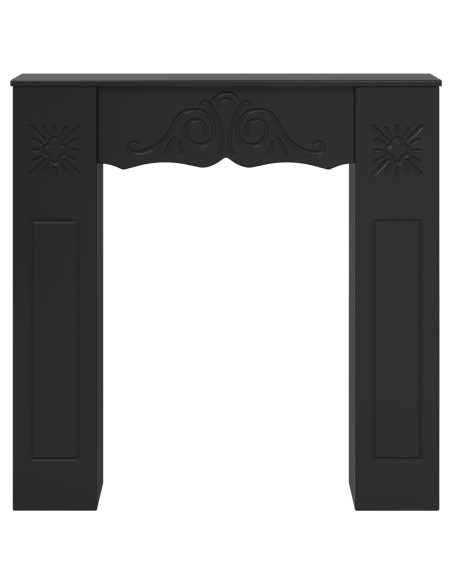 Cornice per camino Nero 102 x 20 x 102 cm Legno ingegnerizzato