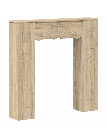 Cornice per camino Rovere Sonoma 102 x 20 x 102 cm
