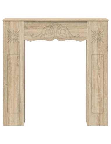 Cornice per camino Rovere Sonoma 102 x 20 x 102 cm