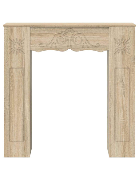 Cornice per camino Rovere Sonoma 102 x 20 x 102 cm