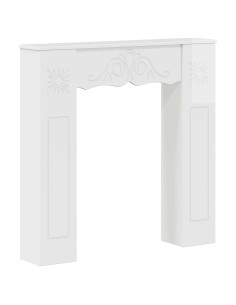 Cornice per camino Bianco Lucido 102 x 20 x 102 cm 2