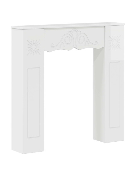 Cornice per camino Bianco Lucido 102 x 20 x 102 cm