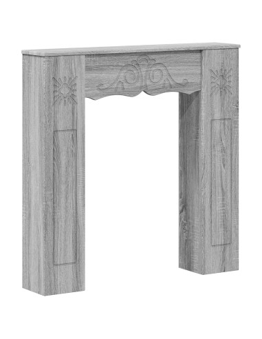 Cornice per camino Sonoma grigio 102 x 20 x 102 cm