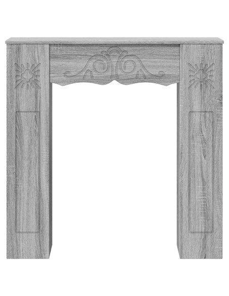 Cornice per camino Sonoma grigio 102 x 20 x 102 cm