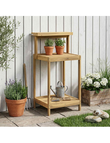 Banco da Giardinaggio Esterno 56,5 x 48,5 x 107 cm Bianco