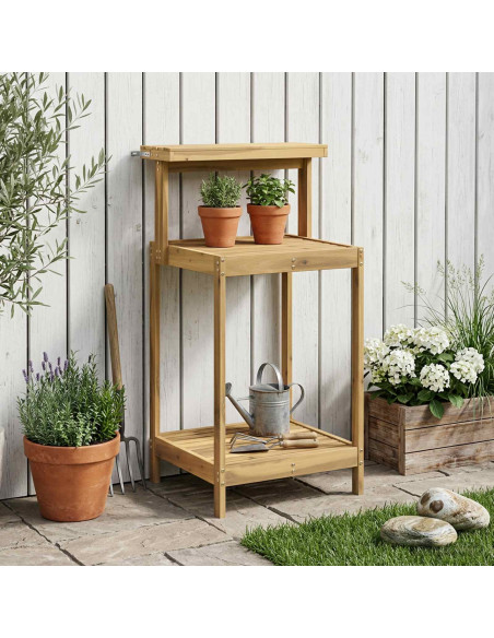 Banco da Giardinaggio Esterno 56,5 x 48,5 x 107 cm Bianco