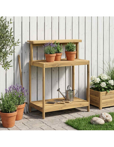 Banco da Giardinaggio Esterno 86,5 x 48,5 x 106 cm Bianco