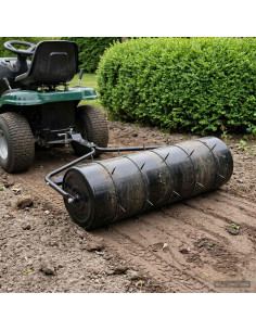 Rullo per prato da giardino con morsetti per aeratori Acciaio