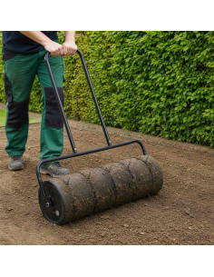 Rullo per prato da giardino con morsetti per aeratori Acciaio