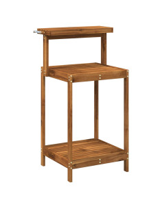 Banco da Giardinaggio Esterno 56,5 x 48,5 x 107 cm Naturale 2
