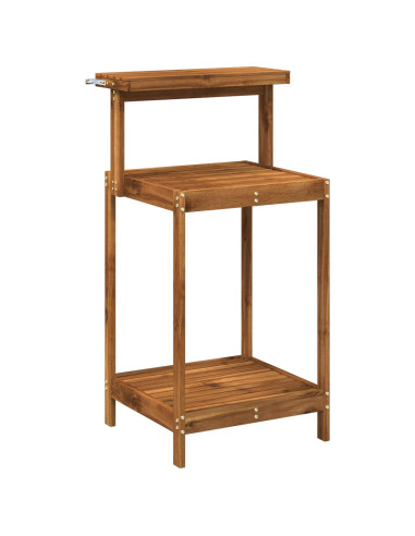 Banco da Giardinaggio Esterno 56,5 x 48,5 x 107 cm Naturale