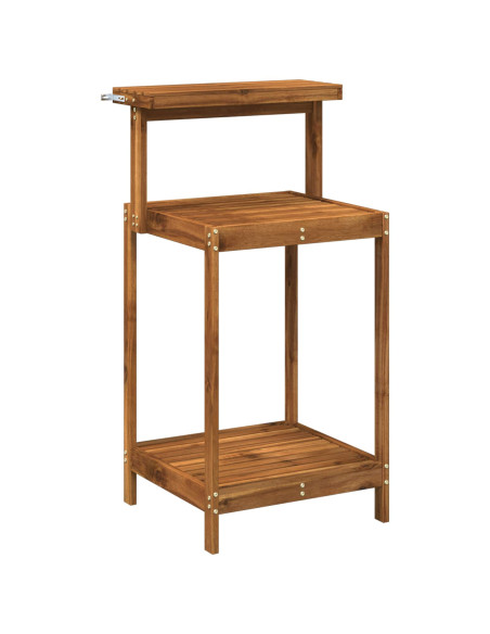 Banco da Giardinaggio Esterno 56,5 x 48,5 x 107 cm Naturale