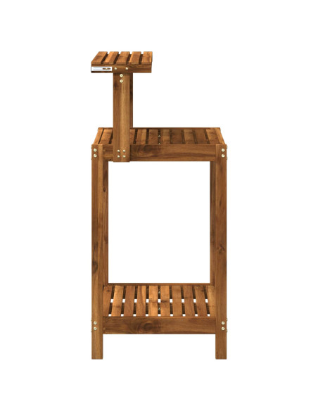 Banco da Giardinaggio Esterno 56,5 x 48,5 x 107 cm Naturale