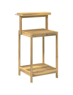 Banco da Giardinaggio Esterno 56,5 x 48,5 x 107 cm Bianco 2