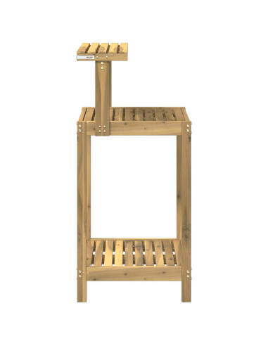 Banco da Giardinaggio Esterno 56,5 x 48,5 x 107 cm Bianco