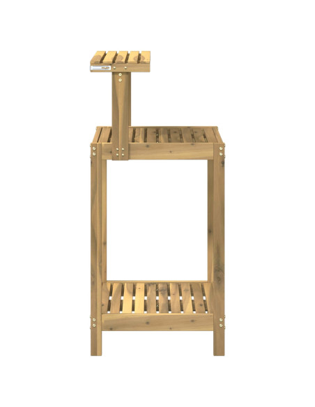 Banco da Giardinaggio Esterno 56,5 x 48,5 x 107 cm Bianco