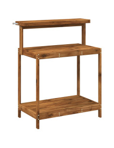 Banco da Giardinaggio Esterno 86,5 x 48,5 x 106 cm Naturale 2