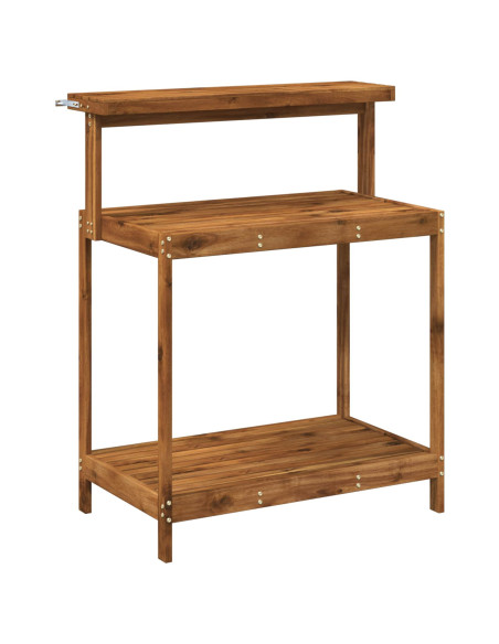 Banco da Giardinaggio Esterno 86,5 x 48,5 x 106 cm Naturale
