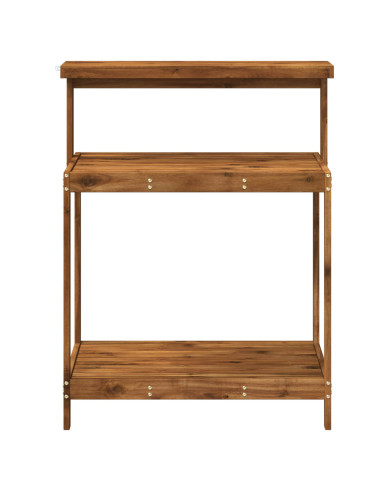 Banco da Giardinaggio Esterno 86,5 x 48,5 x 106 cm Naturale