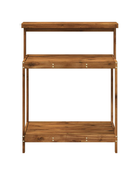 Banco da Giardinaggio Esterno 86,5 x 48,5 x 106 cm Naturale