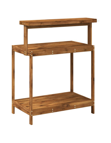 Banco da Giardinaggio Esterno 86,5 x 48,5 x 106 cm Naturale