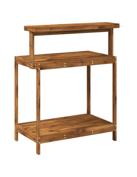Banco da Giardinaggio Esterno 86,5 x 48,5 x 106 cm Naturale