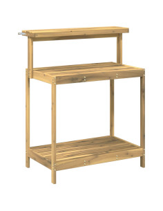 Banco da Giardinaggio Esterno 86,5 x 48,5 x 106 cm Bianco 2