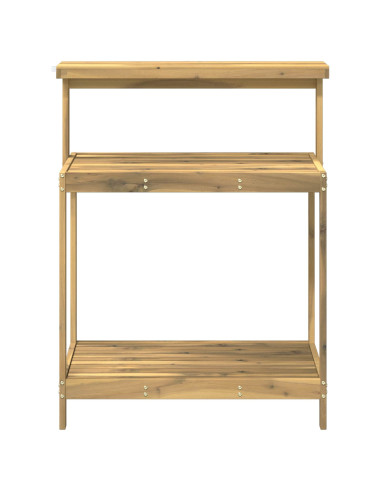 Banco da Giardinaggio Esterno 86,5 x 48,5 x 106 cm Bianco