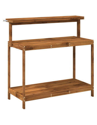 Banco da Giardinaggio Esterno 111,5 x 48,5 x 107 cm Naturale