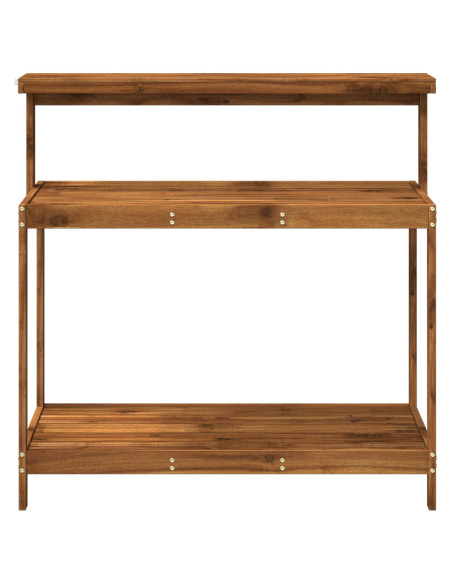 Banco da Giardinaggio Esterno 111,5 x 48,5 x 107 cm Naturale