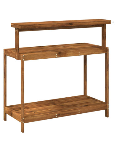 Banco da Giardinaggio Esterno 111,5 x 48,5 x 107 cm Naturale