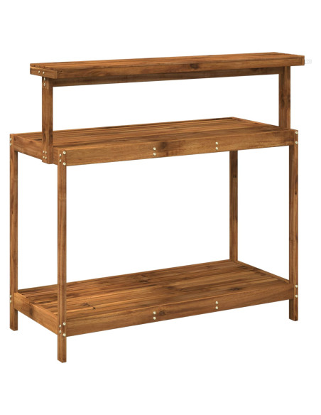 Banco da Giardinaggio Esterno 111,5 x 48,5 x 107 cm Naturale